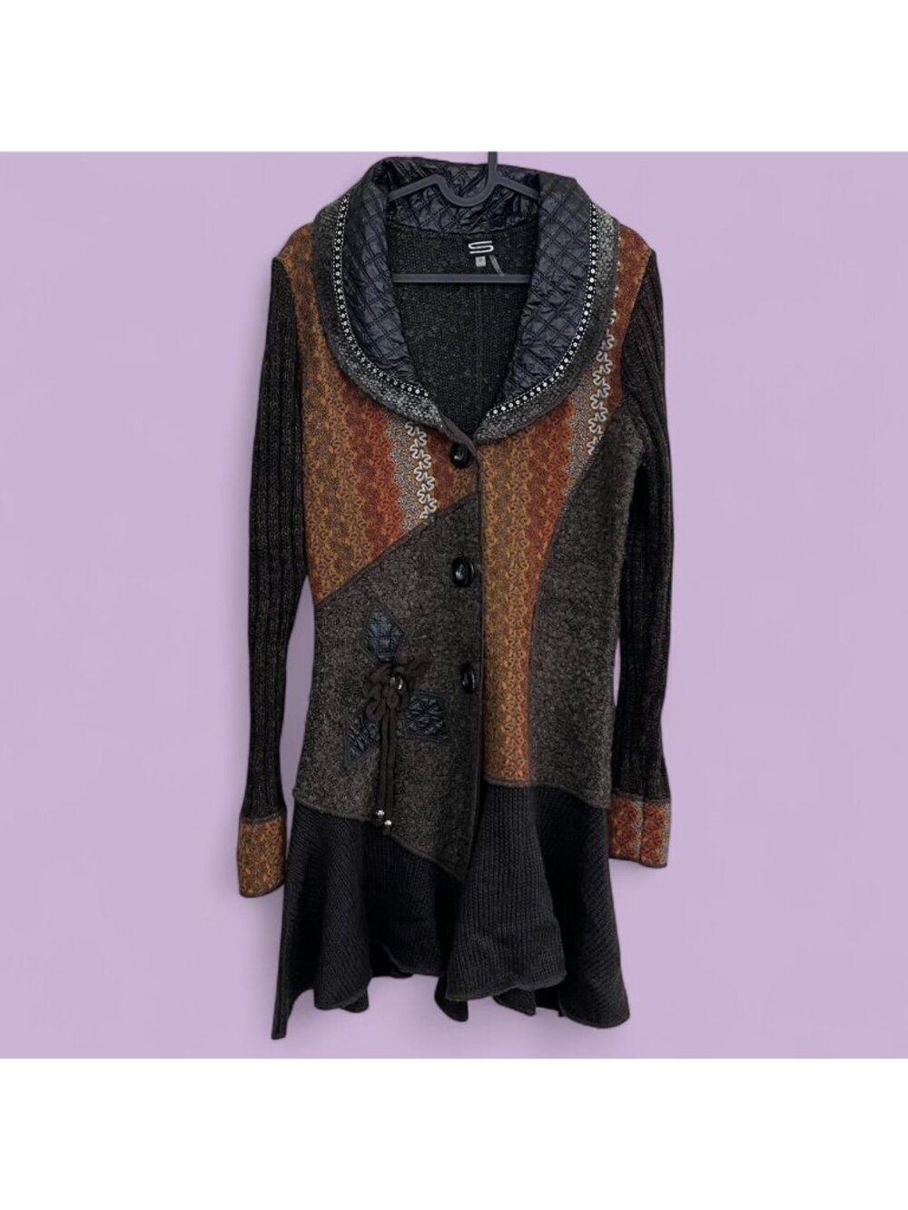 patchwork whimsical whimsy boho whimsygoth cardigan